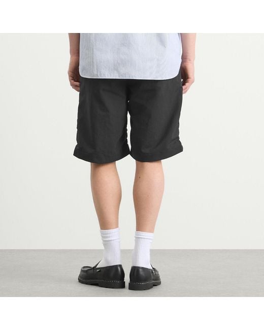 Nanamica Black Alphadry Double Pleat Shorts for men