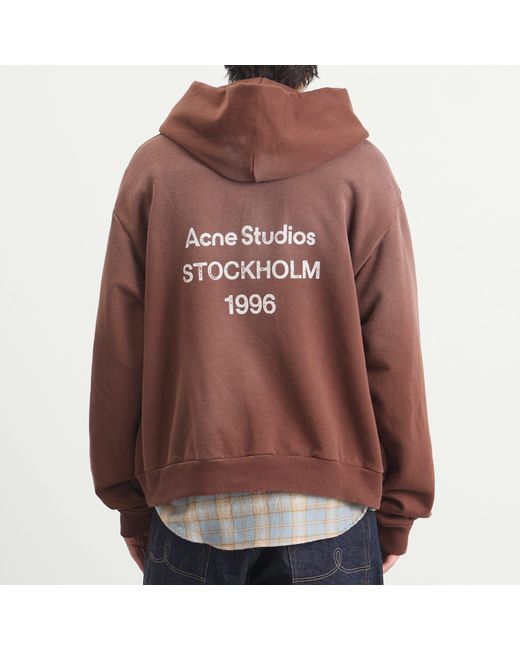 Acne Brown 1996 Washed Hoodie for men