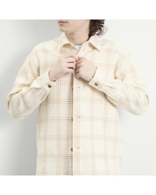 NN07 Natural Adwin Check Overshirt for men