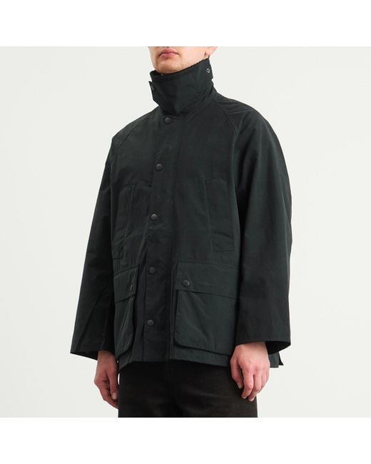 Barbour Black Os Peached Bedale Casual Jacket for men