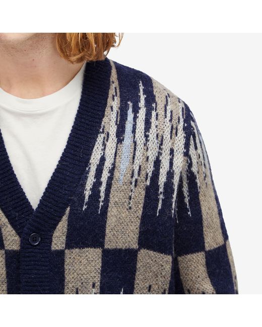 Percival Blue Chromatic Cardigan for men