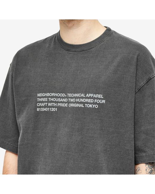 Neighborhood Gray Pigment Dyed T-Shirt for men