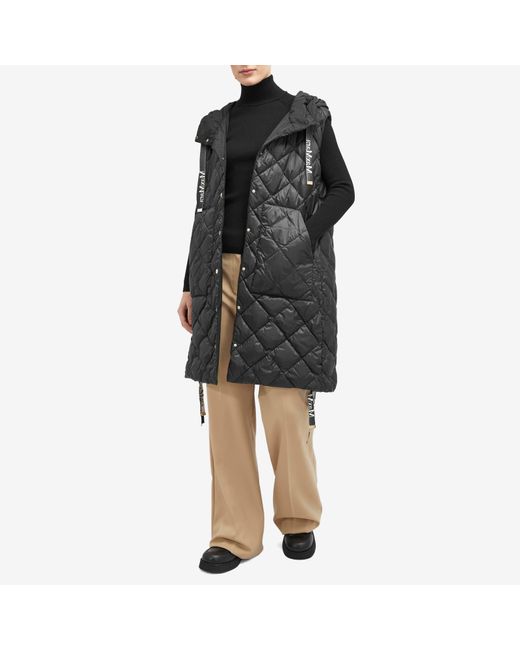 Max Mara Black Sisoft Quilted Gilet