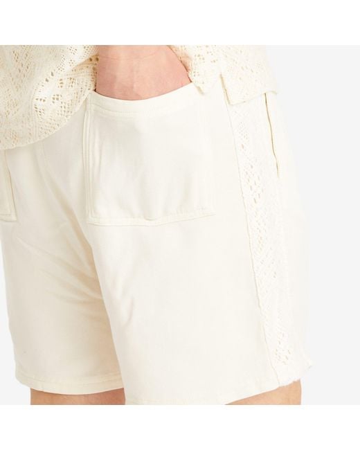 Represent White Knitted Panel Short for men