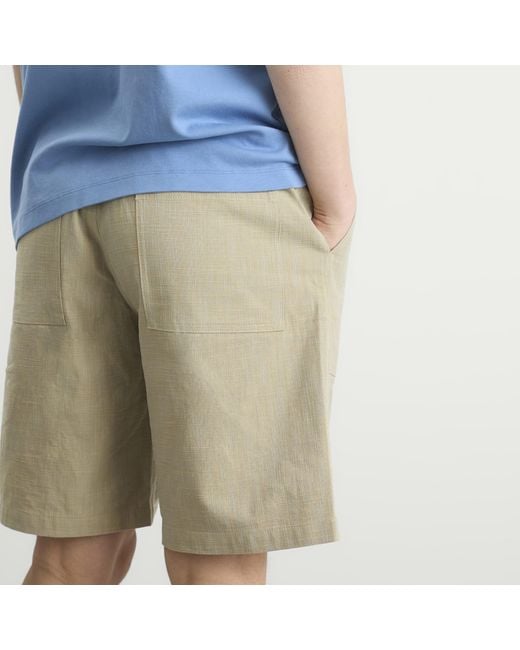 Drole de Monsieur Natural Cotton Elasticated Waist Shorts for men