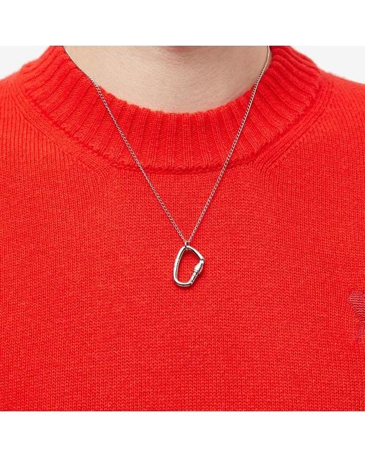 A.P.C. Metallic Lock Necklace for men