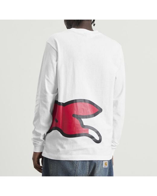 ICECREAM White Jumbo Running Dog Long Sleeve T-Shirt for men