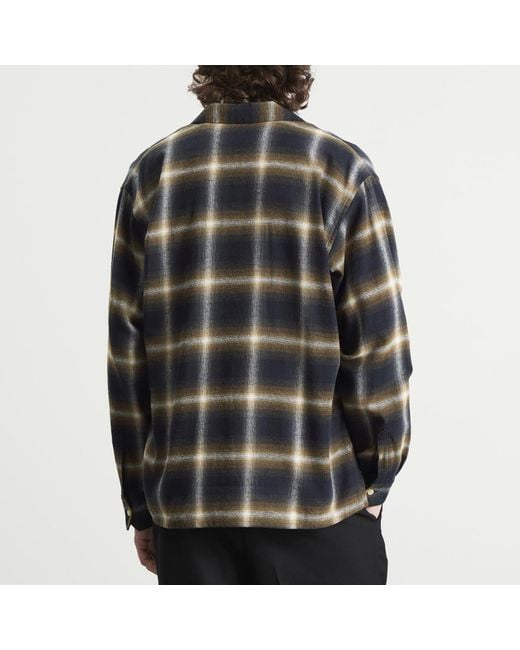 Second/Layer Green Second Layer Logan Ombre Long Sleeve Check Shirt for men