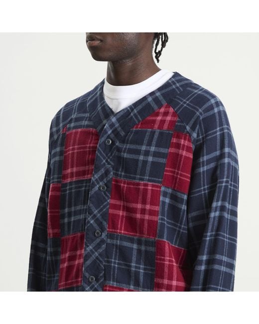Vans Blue Otw Flannel Blocked Shirt for men