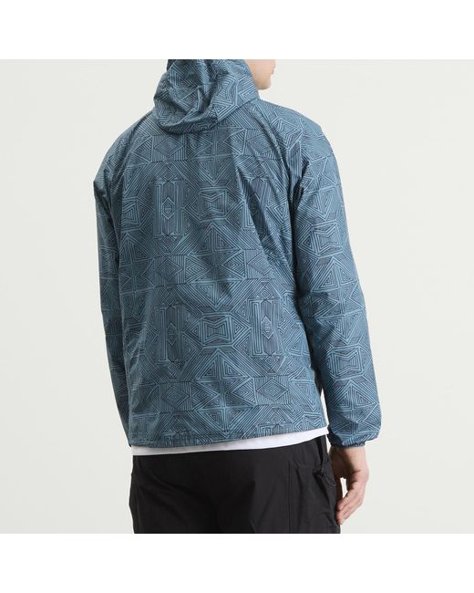 Montbell Blue Wind Blast Print Hooded Jacket for men