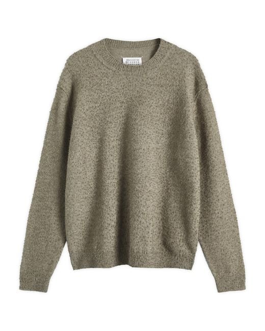 Maison Margiela Green Wool Cotton Crewneck Knit for men