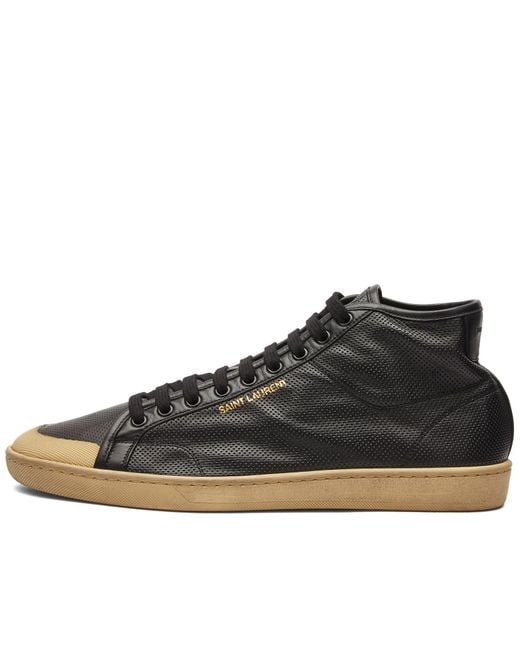 Saint LaurentサンローランSL/39 Logo Mid Sneakersスニーカー Saint Laurent SL/39 mid-top Sneakers | Blue | FARFETCH
