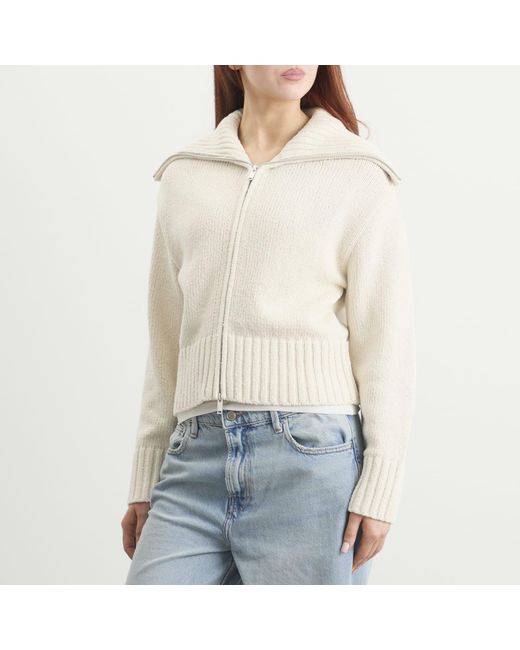 Samsøe & Samsøe White Sajasmin Zip Up Jacket