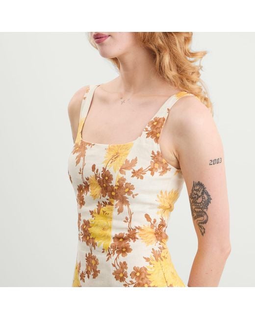 Faithfull The Brand Metallic Felice Mini Dress
