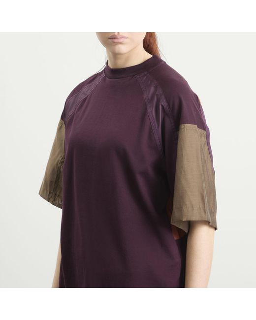 Toga Purple Toga Cotton Taffeta T-Shirt