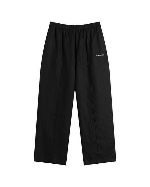 MKI Miyuki-Zoku Black Linen Wide Leg Pants for men