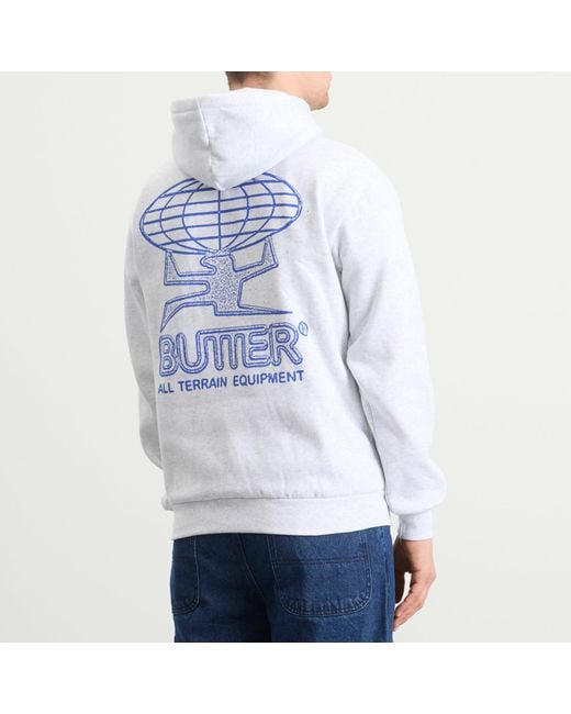Butter Goods White Terrain Hoodie for men