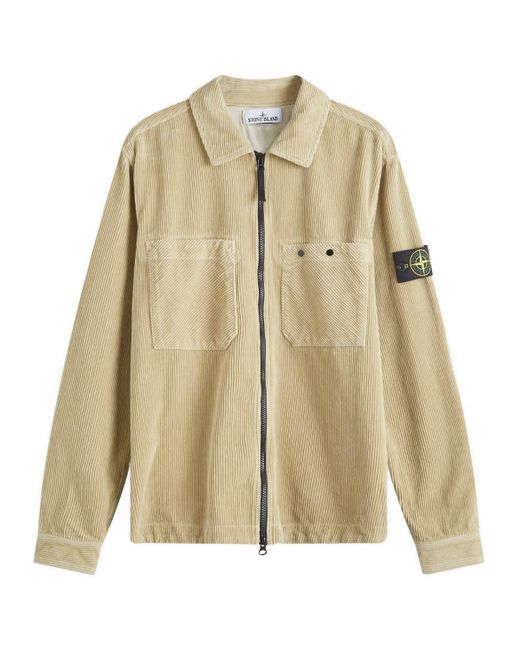 Stone Island Natural Corduroy Overshirt for men