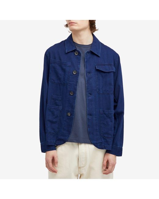 Oliver Spencer Blue Hythe Jacket for men