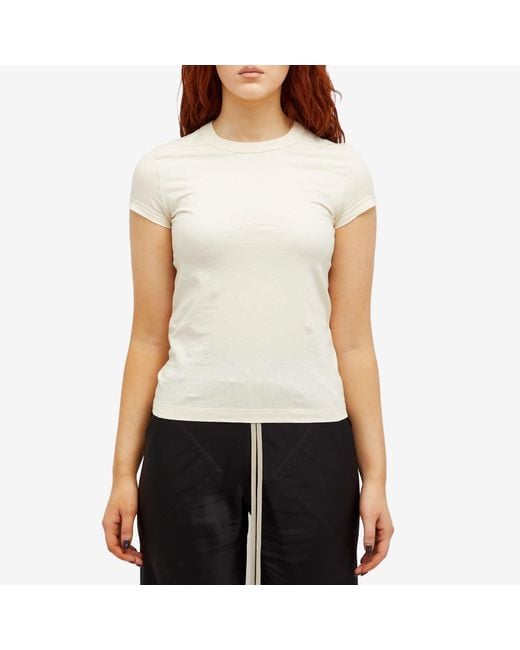 Rick Owens White Cropped Level T-Shirt