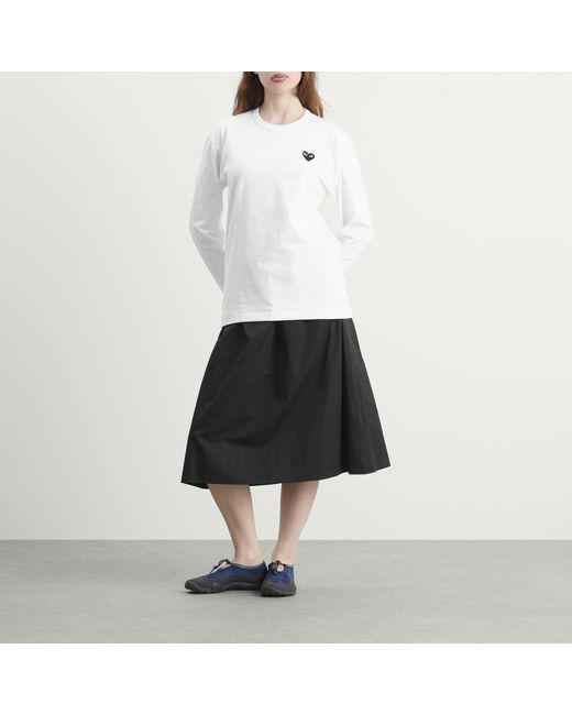 COMME DES GARÇONS PLAY White Heart Long Sleeve T-Shirt
