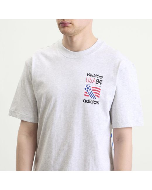 Adidas White Graphic T-Shirt for men