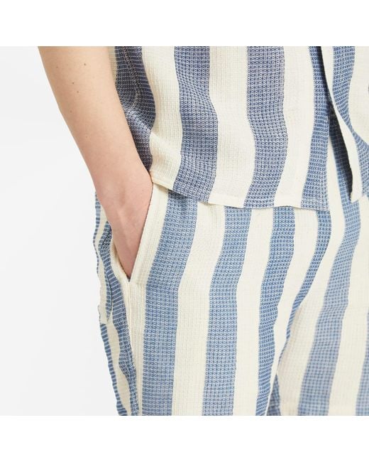 Kardo Blue Handwoven Drawstring Shorts for men