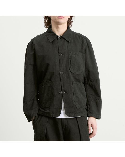 YMC Black Garment Dyed Construction Jacket for men