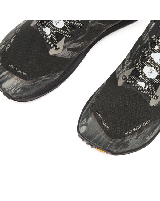 And Wander Black X Altra Lone Peak 9+ Sneakers for men