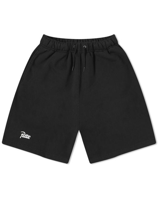 PATTA Black Basic Sweat Shorts for men