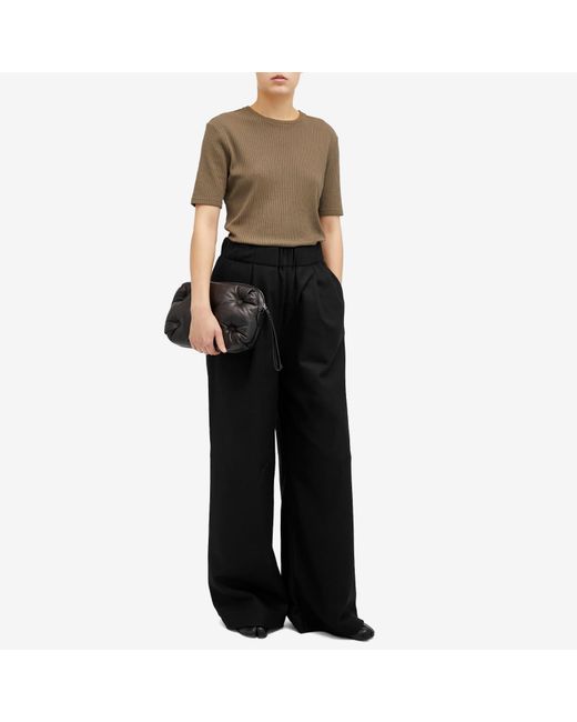 Rohe Black Rohe Elasticated Wide Leg Trousers