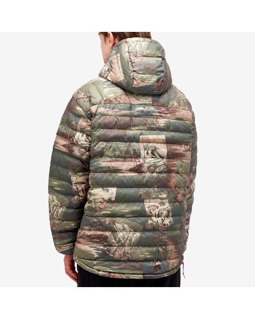 Polo Ralph Lauren Gray Ski Camo Ripstop Half Zip Jacket for men