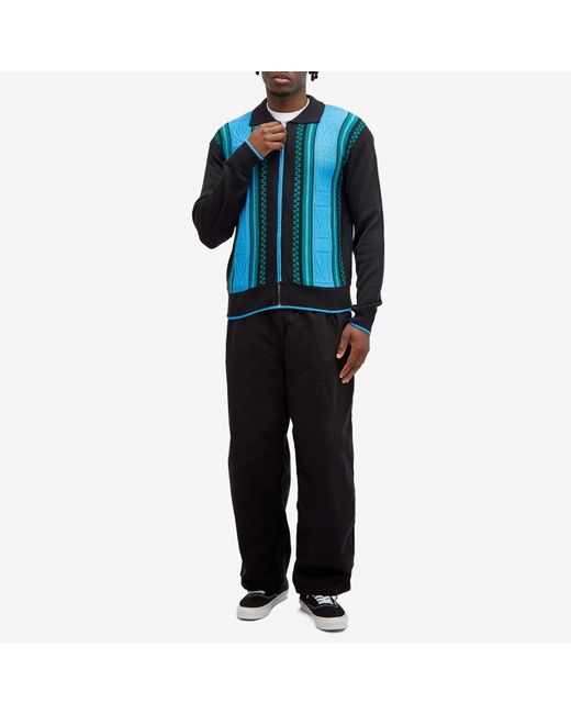 Rassvet (PACCBET) Blue Stripe Zip Cardigan for men