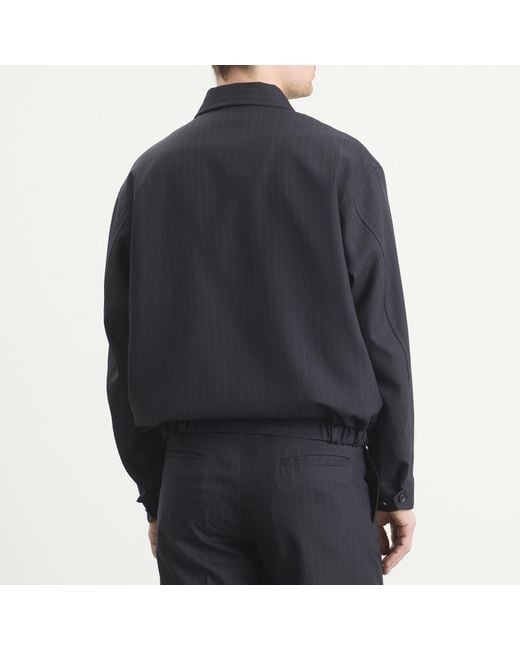 Kaptain Sunshine Black Shadow Stripe Blouson for men