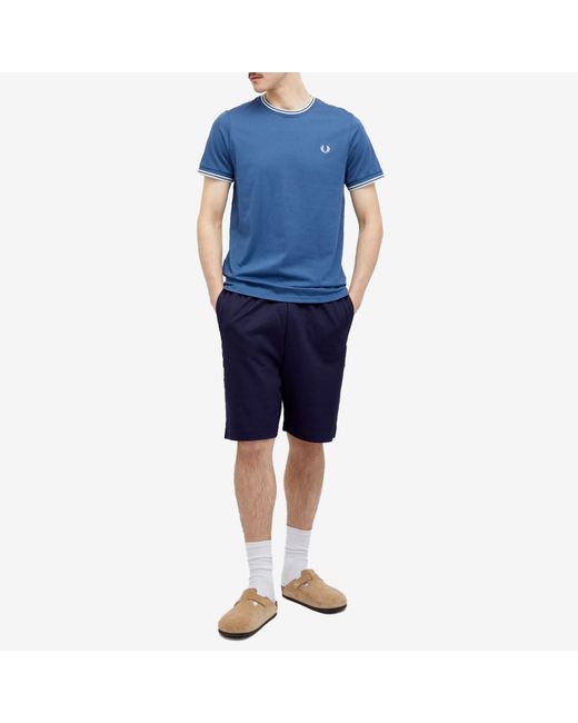 Fred Perry Blue Twin Tipped T-Shirt for men