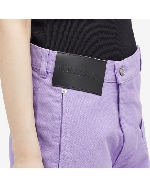 J.W. Anderson Purple Twisted Workwear Trousers