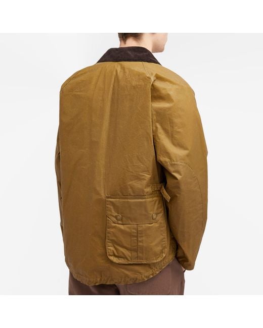 Barbour Brown Heritage + Wax Deck Jacket for men
