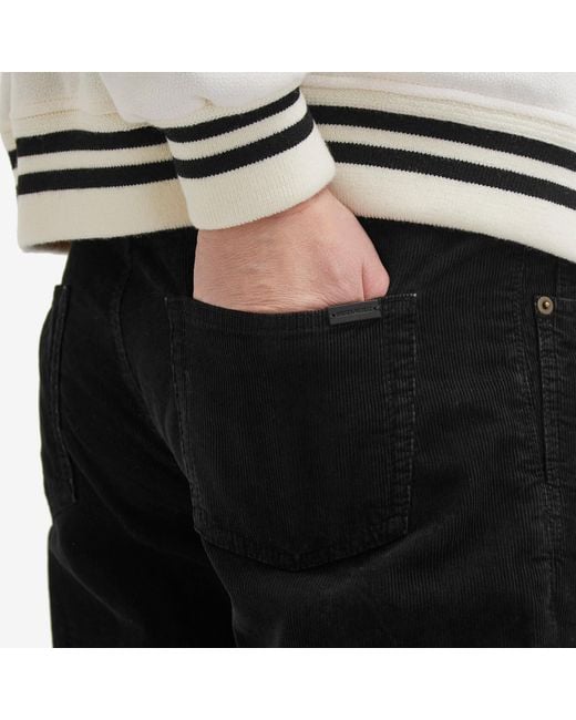 Saint Laurent Black Baggy Corduroy Trousers for men