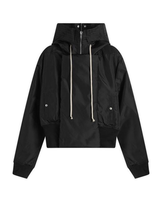 Rick Owens Black Cropped Alice Parka Jacket for men