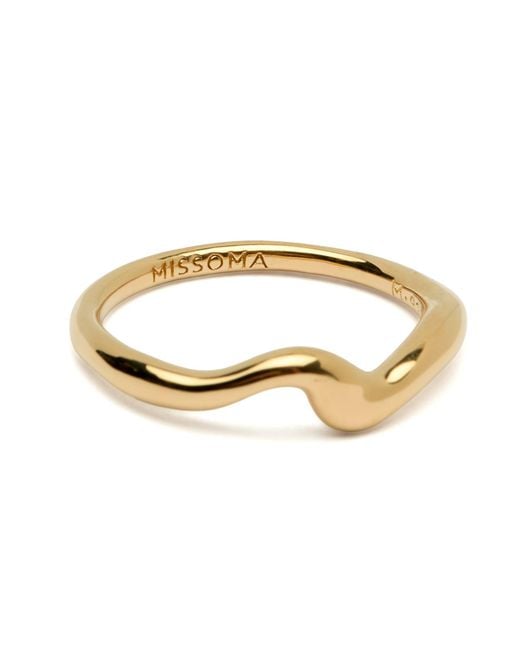 Missoma Metallic Molten Wave Stacking Ring