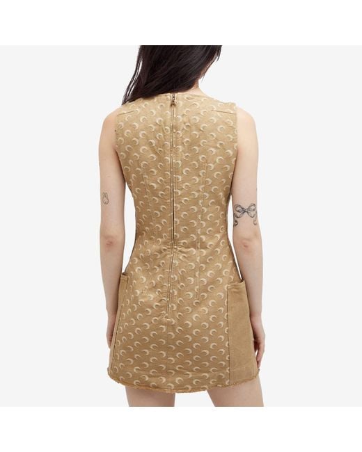 knee length dresses for ladies moon printed jersey sleeveless tube midi dress – Maison Operative main image 1