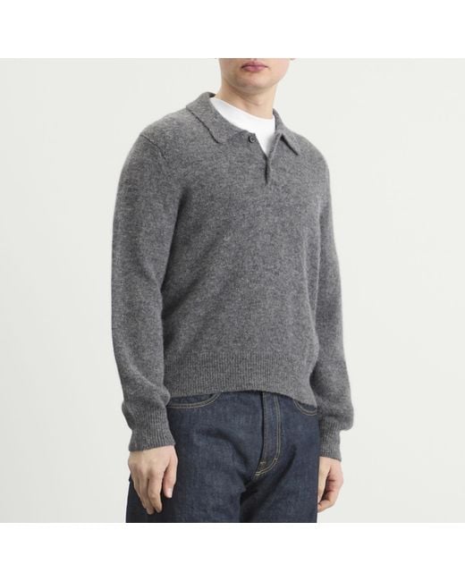 Corridor NYC Gray Mohair Polo for men