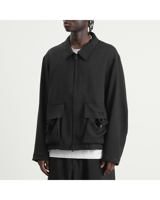 Y-3 Black Technical Shirt Jacket for men