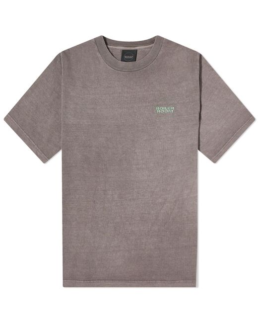 BOILER ROOM Gray Core Logo T-Shirt for men