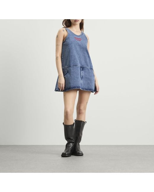 Charles Jeffrey Blue Denim Vest Dress