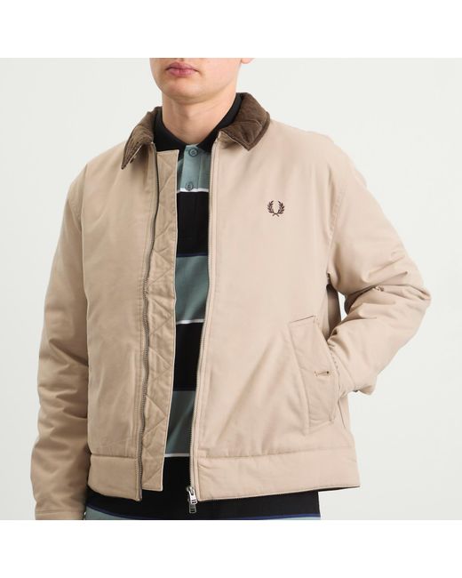Fred Perry Natural Cotton Caban Jacket for men