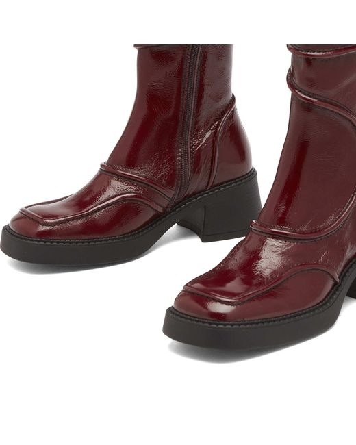 Miista Brown Malene Burgundy Ankle Boot