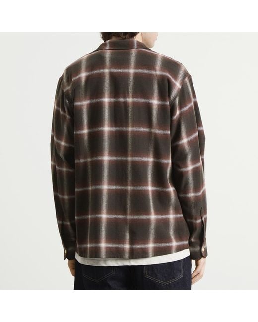 Second/Layer Multicolor Second Layer Logan Ombre Long Sleeve Check Shirt for men