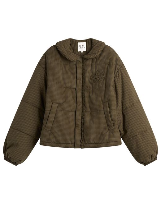 My Mum Made It Green Rosette Puffer Jacket