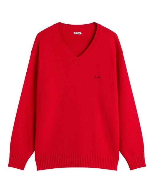 Bode Red Currant Sweater for men